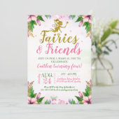 Fairy Garden Magical Enchanted Floral Verjaardag Kaart (Staand voorkant)