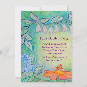 Fairy Garden Party Invitation personnalisé ou invi