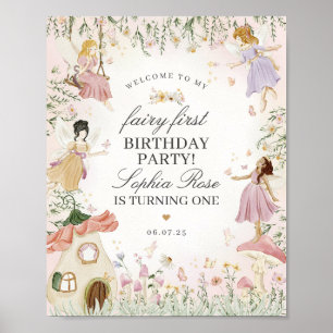 Fairy Garden Premier anniversaire Affiche de bienv