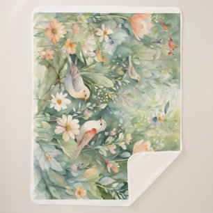 Fairy garden Sherpa Blanket Deken