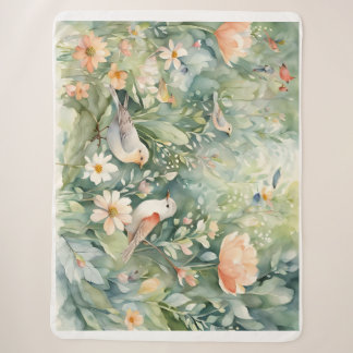 Fairy garden Sherpa Blanket Deken