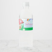 Fairy Garden Thmed Birthday Waterfles Etiket (Voorkant)