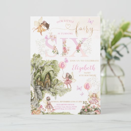 Fairy Garden Verjaardag Kaart (Staand voorkant)