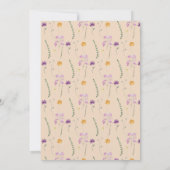 Fairy Garden Waterverf Bloemenbruiloft Kaart (Achterkant)