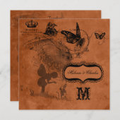 Fairy Garden Wedding Square Weddenschap Kaart (Voorkant / Achterkant)