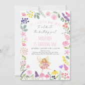 Fairy Garden Wildflower Birthday Kaart (Voorkant)