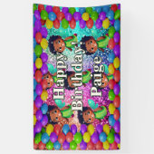 Fairy gepersonaliseerde karakter verjaardag banner (Verticaal)