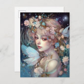 Fairy Girl Fantasy Art Briefkaart (Voorkant / Achterkant)