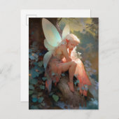 Fairy Girl Fantasy Art Briefkaart (Voorkant / Achterkant)