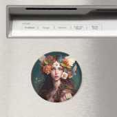 Fairy Girl Fantasy Art Button Magnet Magneet (Insitu (Vaatwasser))