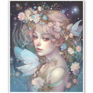 Fairy Girl Fantasy Art Sticker