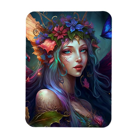 Fairy Girl Imaginaire Magnet d'art (Vertical)