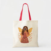 Fairy Girl Selfie Aesthetic Sticker Tote Bag (Voorkant)