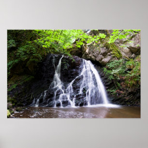 Fairy Glen-waterval, Rosemarkie, Schotland Poster