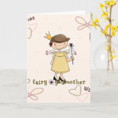 Fairy Godmoeder Kaart (Gele Bloem)