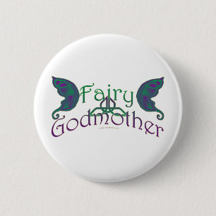 Fairy Godmother Design spelden en Buttonnen Ronde Button 5,7 Cm