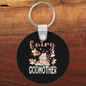 Fairy Godmother Magical Floral Funny Birthday Girl Sleutelhanger (Voorkant)