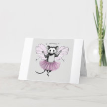 Fairy Godmother Opossum Kaart