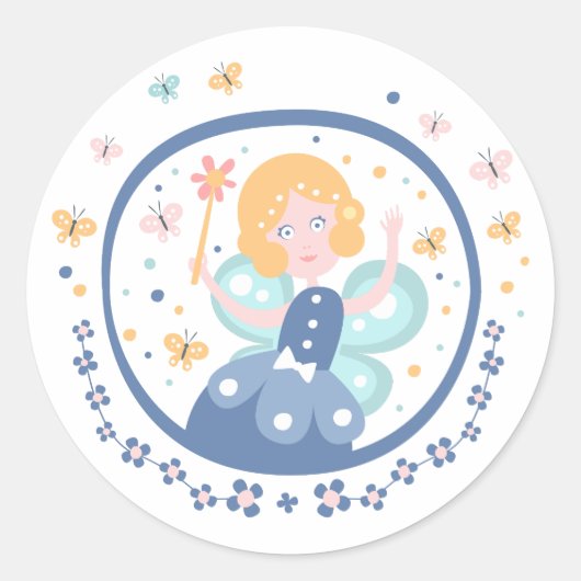 Fairy Godmother Sprookje Karakter Ronde Sticker (Voorkant)