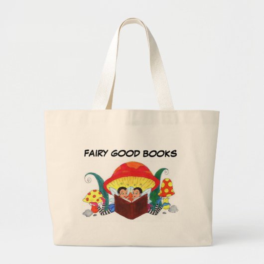 FAIRY GOOD BOOKS GROTE TOTE BAG (Voorkant)