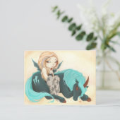 FAIRY GOTH unicorn storm storm lightning Briefkaart (Staand voorkant)