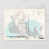 FAIRY GOTH unicorn storm storm lightning Briefkaart (Achterkant)