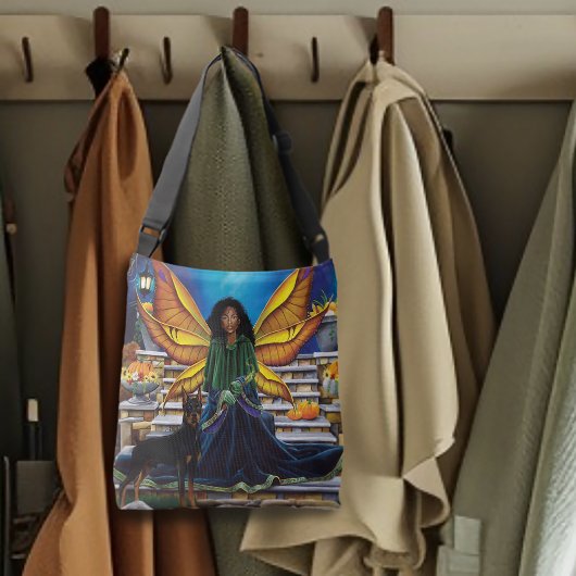 Fairy Guardian Doberman Hond Crossbody Tas