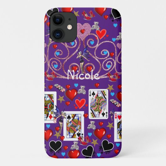 Fairy Hearts Iphone Case Queen (Achterkant)
