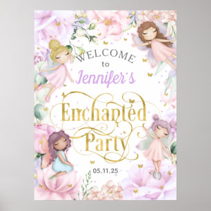 Fairy heet welkom op feestdag poster