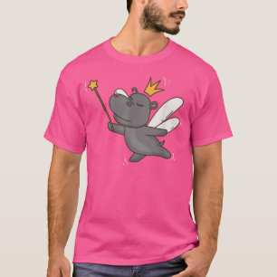 Fairy Hippopotamus Wildlife Mystical Hippo Fairy T-shirt