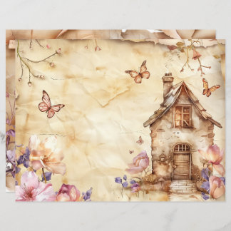 Fairy Home Rustiek Scrapbook Journal Paper