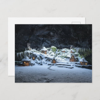 Fairy Homes in a Winter Hollow Chirstmas Briefkaart