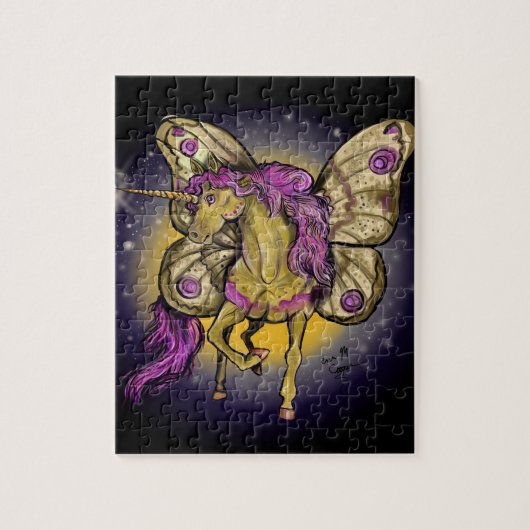 Fairy Horse Yellow keperor Moth Legpuzzel (Verticaal)