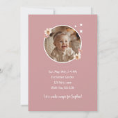 Fairy Hot Air Balloon Girl Birthday Invitation (Dos)