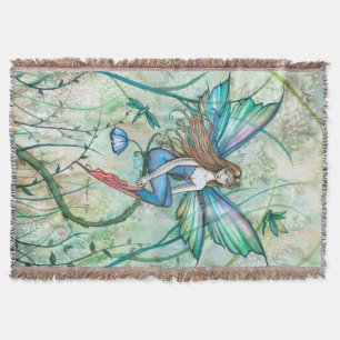 Fairy in de Vines Flower Fairy Fantasy Kunst Deken