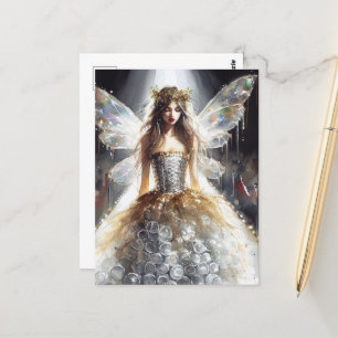Fairy in een gerecyclede jurk in het Mode Show Briefkaart