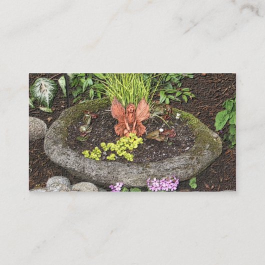 Fairy In Garden Nature Art Carte de visite (Dos)