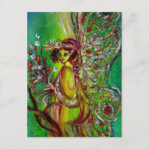 Fairy in het groen briefkaart