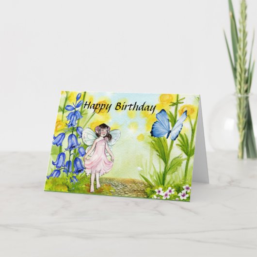Fairy In My Garden Carte d'anniversaire (Devant)