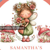 Fairy Invitation Anniversaire 7 Ans Rose Pâle Fant