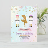 Fairy kerstfeest verjaardagsuitnodiging kaart (Staand voorkant)