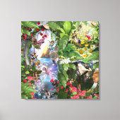Fairy Kingdom forest dreamland fantasy verhalen Canvas Afdruk (Voorkant)