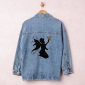 FAIRY KNEELING & BUTTERFLY ART DENIM JEAN JACKET (Hangar)