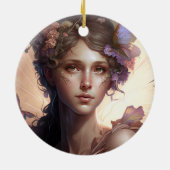 Fairy Lady Fantasy Art Keramisch Ornament (Achterkant)