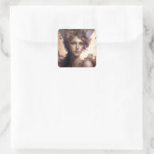 Fairy Lady Fantasy Art Vierkante Sticker (Tas)