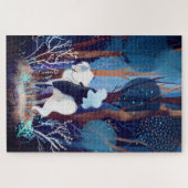 Fairy Lady in een zwarte cape Legpuzzel (Horizontaal)