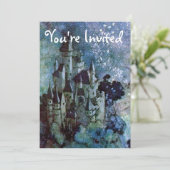 Fairy Land Castle Invitation Kaart (Staand voorkant)