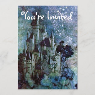 Fairy Land Castle Invitation Kaart