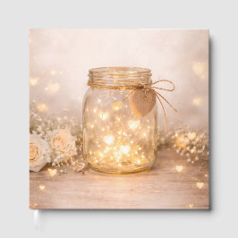 Fairy Light Rustic Wedding Guest Book Gastenboek