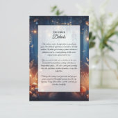 Fairy Lights and Moonlit Forest Magic Wedding Informatiekaartje (Staand voorkant)